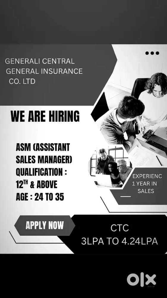 Indore/Generali Central general insurance/Onrole/Sales -Immediate