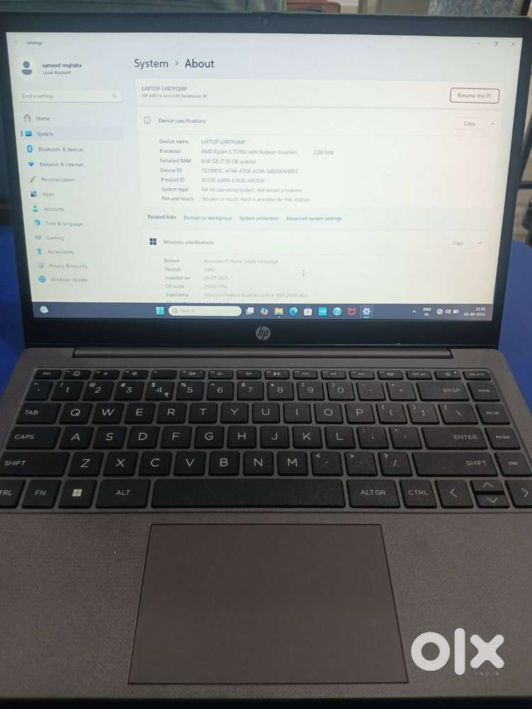 Hp Laptop got it from college