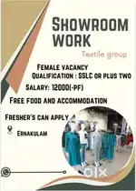 Textiles vacancy at Ernakulam
