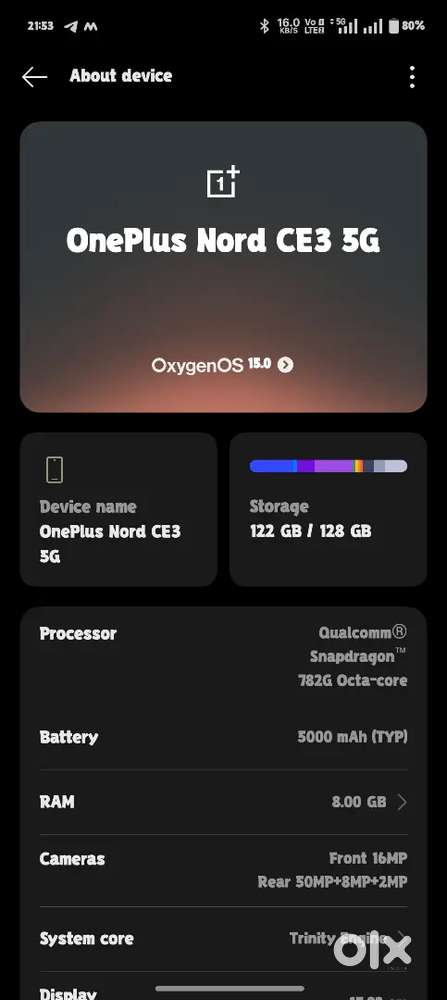 OnePlus Nord ce3 5g brand new condition