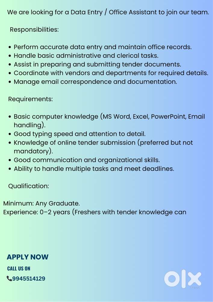 Data Entry / Office Assistant