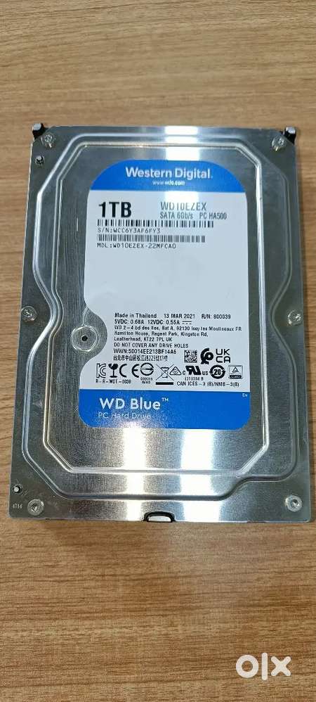 Western Digital (WD) Blue 1TB Internal Hard Drive–Excellent Condition