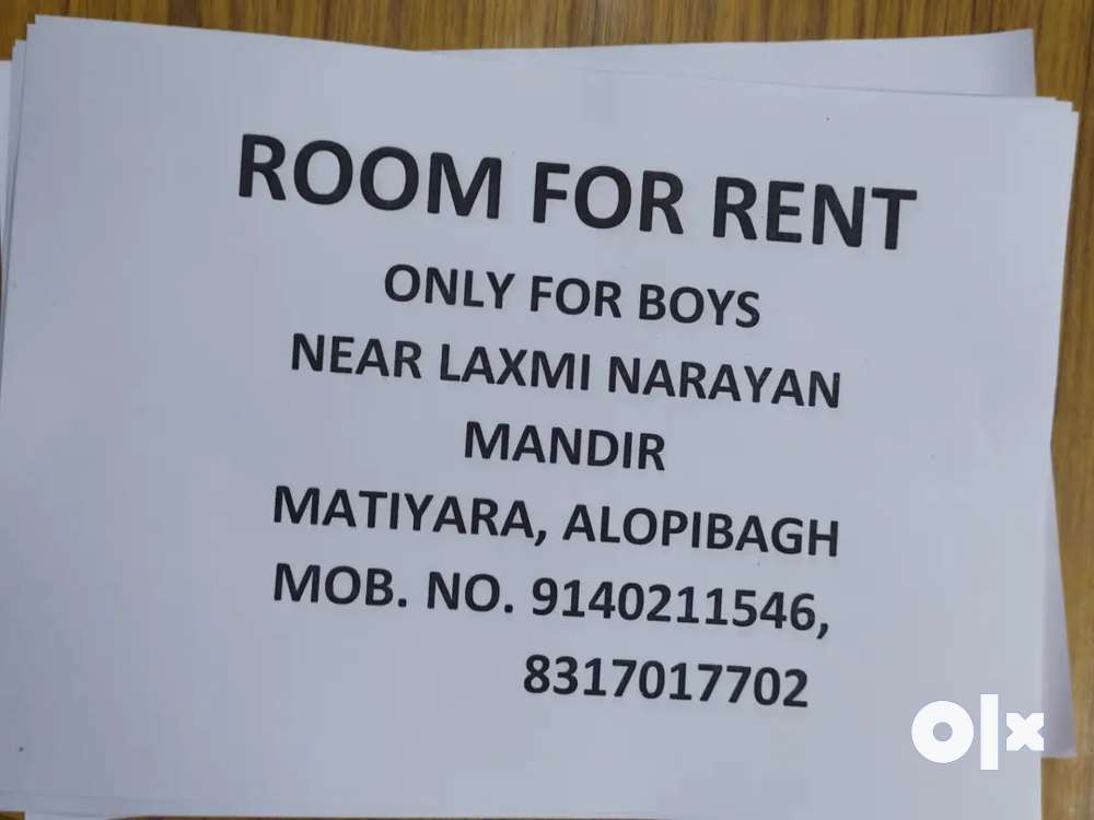 Only boys  room rent and electricity bill.
