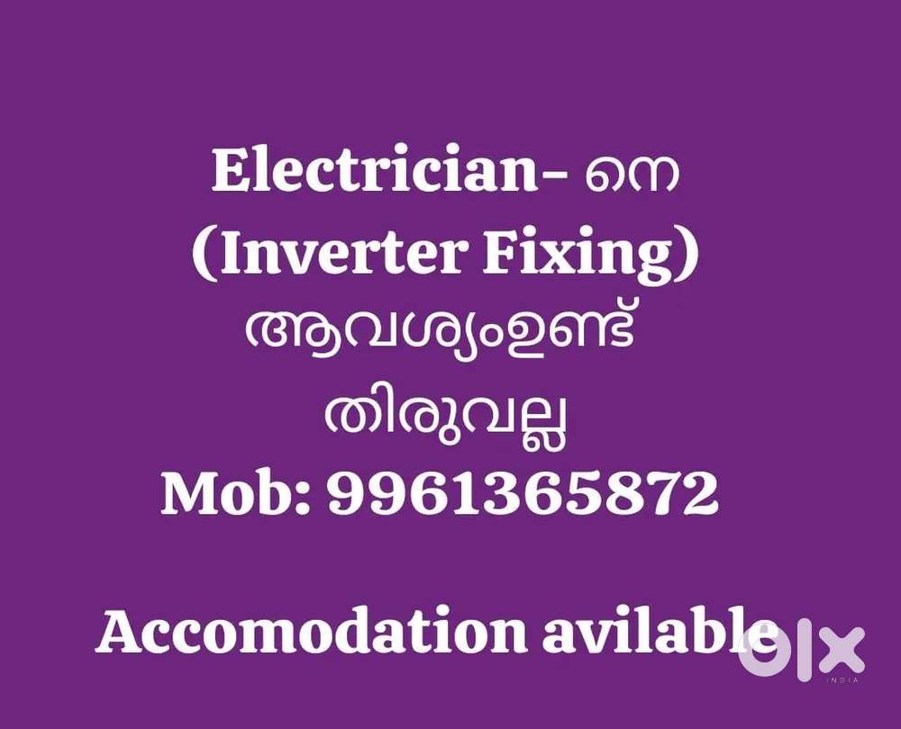 Electrician at battery shop