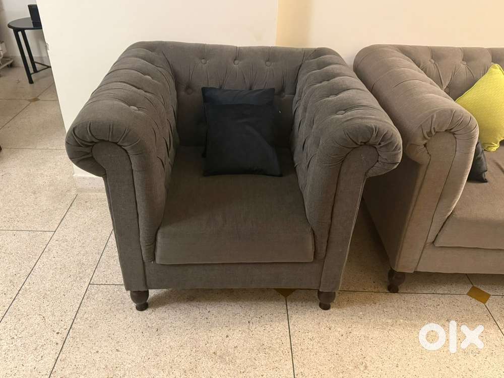 Grey Chester Sofa 5 seater