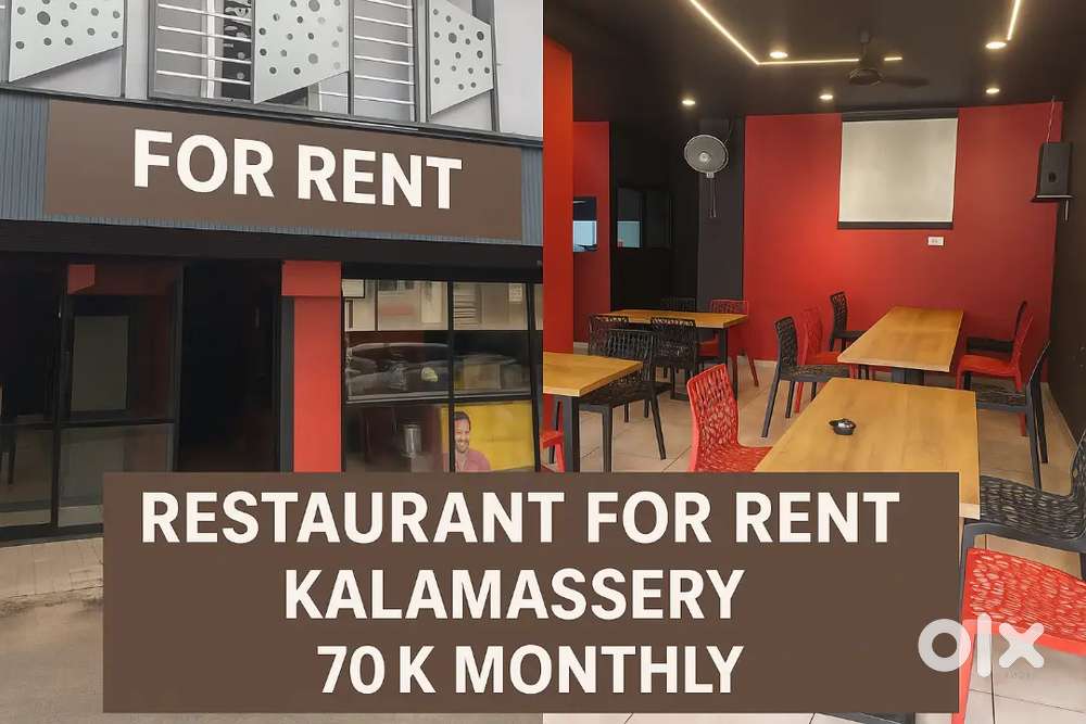 Kalamassery-Furnished Restaurant - 700 sqft - For Rent - 70K