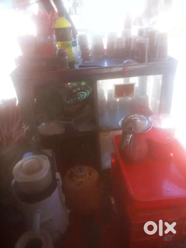 Juicer Mixer and Steel counter for shop