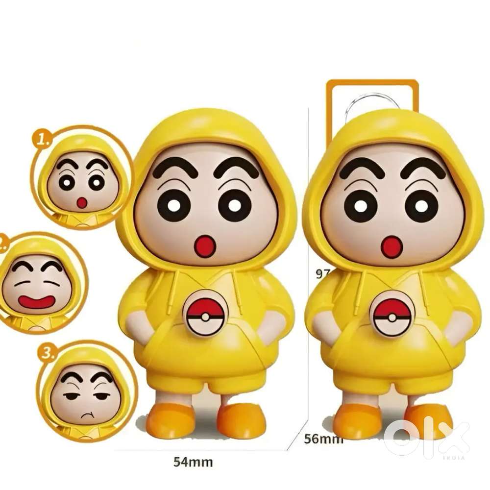 Shinchan Face Changing Keychain With 3 Expression
