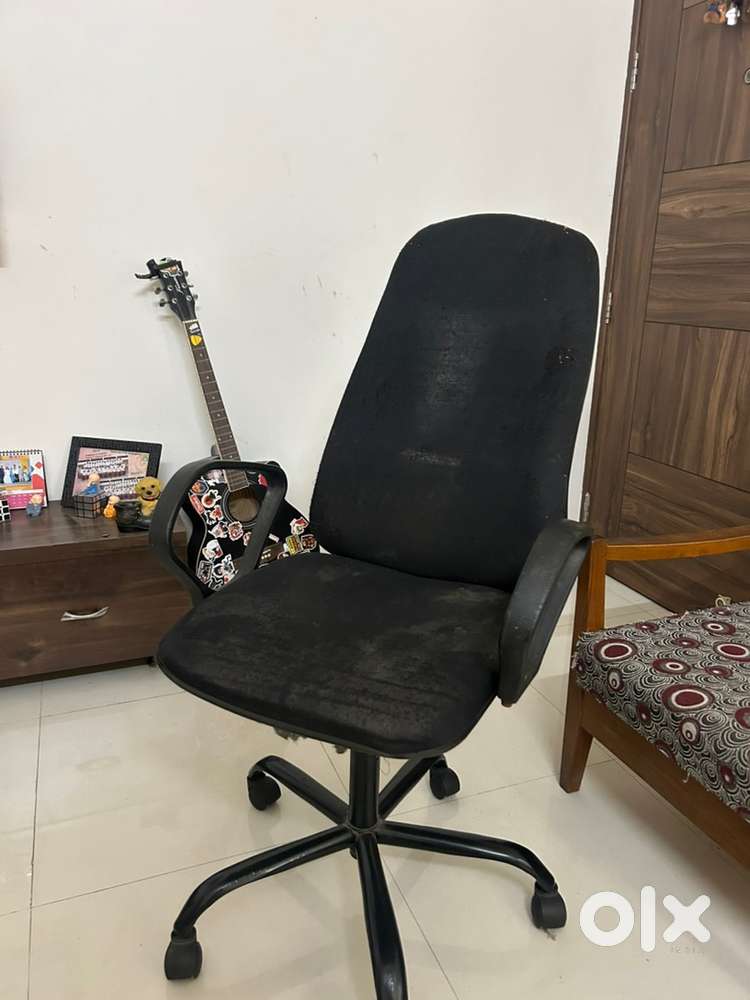office chair, single bed, and computer table for sell