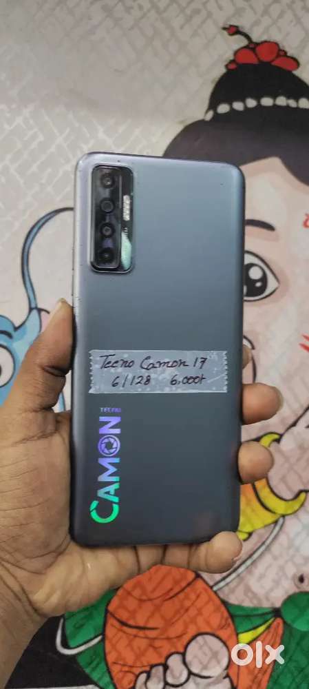 Tecno Camon 17 6/128 GB in good condition with charger