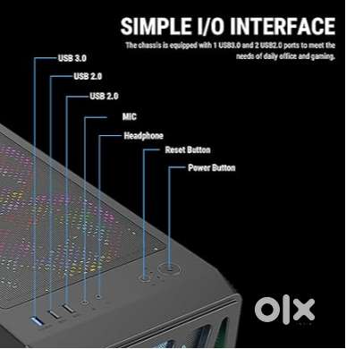 Ant Esports Elite 1100 Mid-Tower Computer Case/Gaming Cabinet - Black