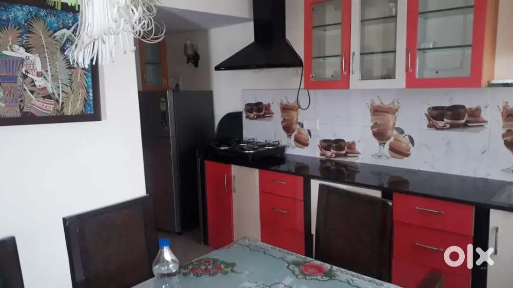 2bhk furnished flat for rent near joggers park, airport road Chicalim