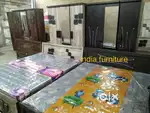 Double bed with storage and 3 door wardrobe