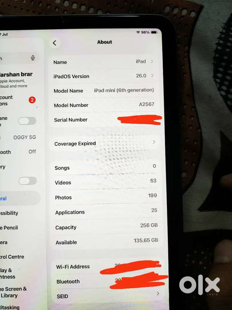 Ipad mini 6 256GB good health