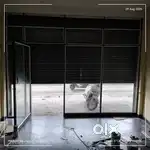 Shop front glass with frame