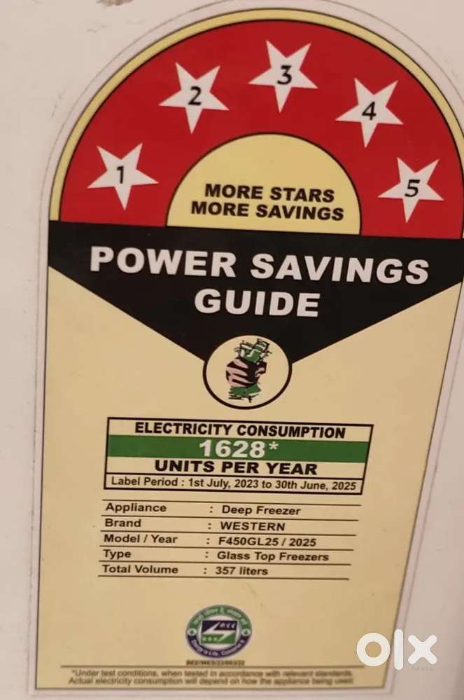 Western Glass Top Deep freezer F450GL25GA