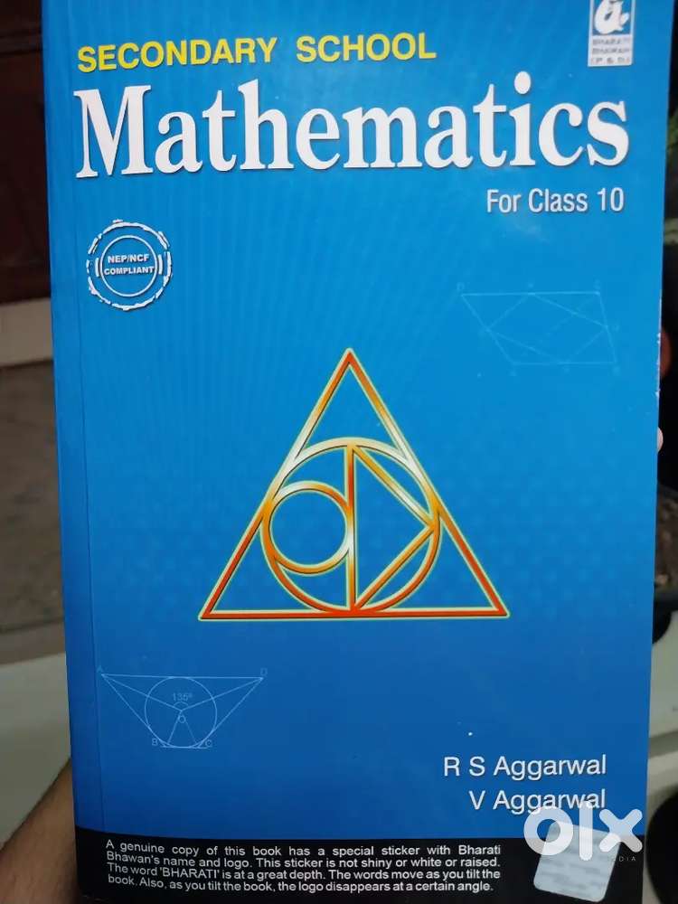 R S Aggarwal V Aggarwal SECONDSRY SCHOOL MATHEMATICS for class 10