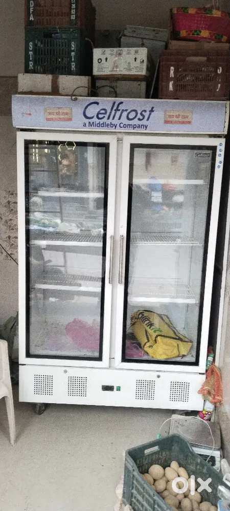 Double door display fridge