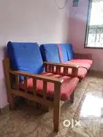 JACKSON WOODEN SOFA WITH TEA POY