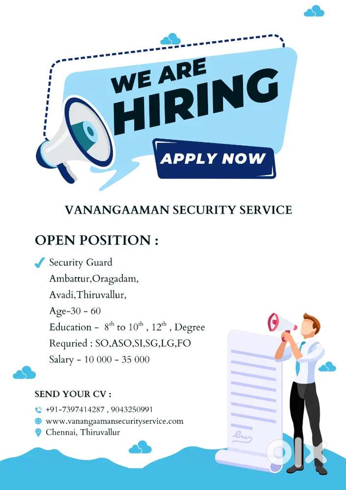 Security Needed immediate joining