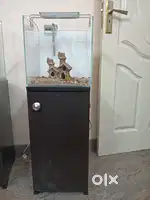 1ft cube tank with cabinet for sale