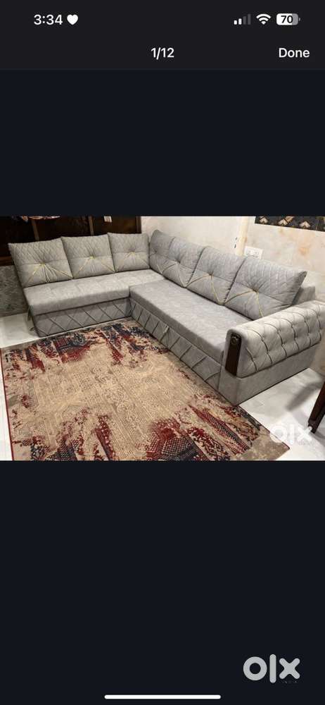 Luxious Looking L shaped Sofa Cum Bed