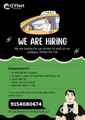 Wanted Quality Driver Partners in Q'Fleet Pvt Ltd.