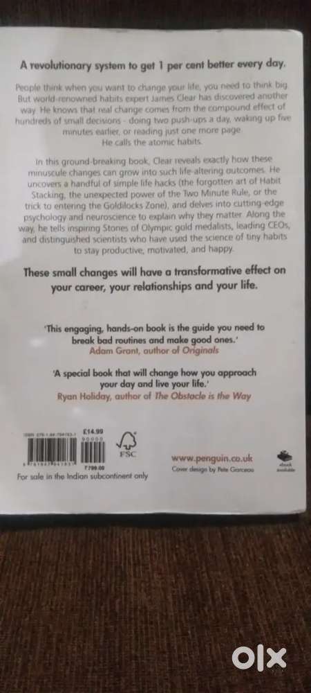 Atomic Habits by James Clear   Business Book
