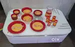37 Pcs Glass Dinner Set, FREE 8 pieces Borosil bowls set +2 Big bowls