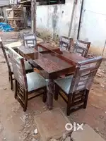 Brand new permium quality 6 seater wooden daining just at 16k cod avl