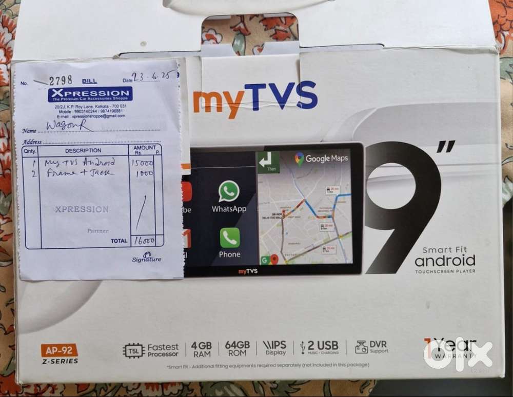 MyTVS 9” Car Infotainment System with Apple CarPlay and Android Auto