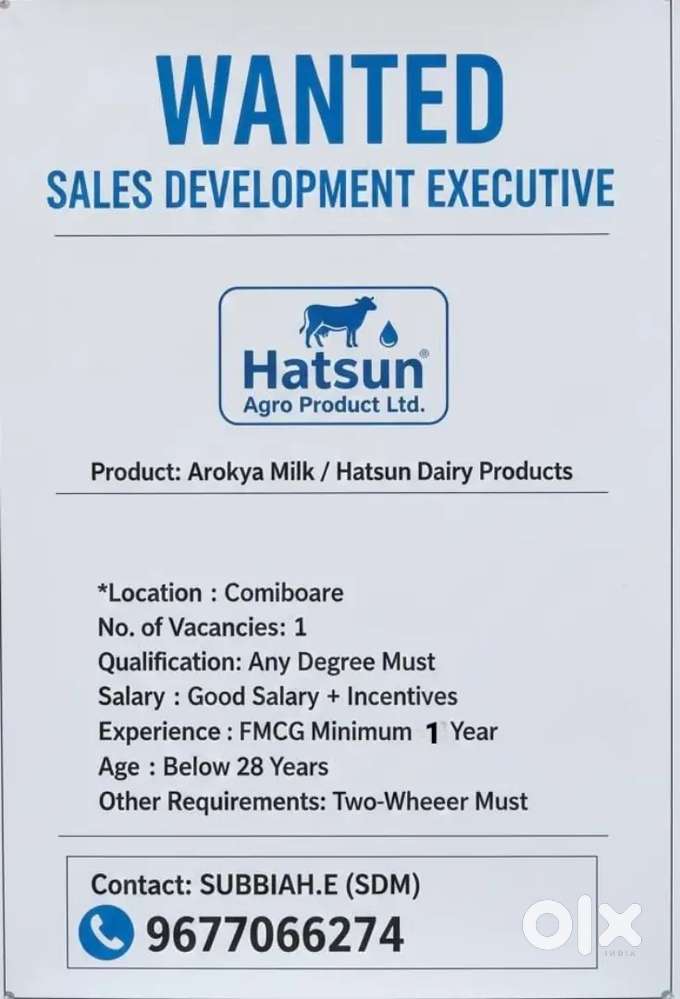 WANTED SALES DEVELOPMENT EXECUTIVE