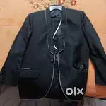 Black coat pant with half jacket