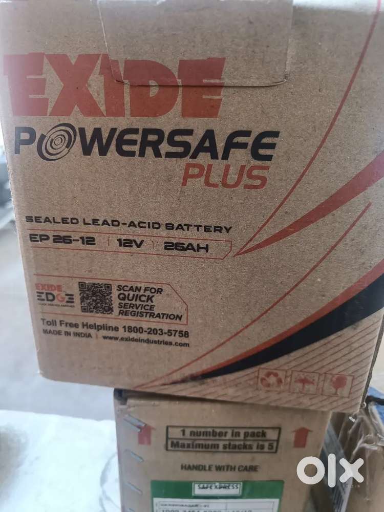 Exide 12v26ah battery  SMF sealed with warranty