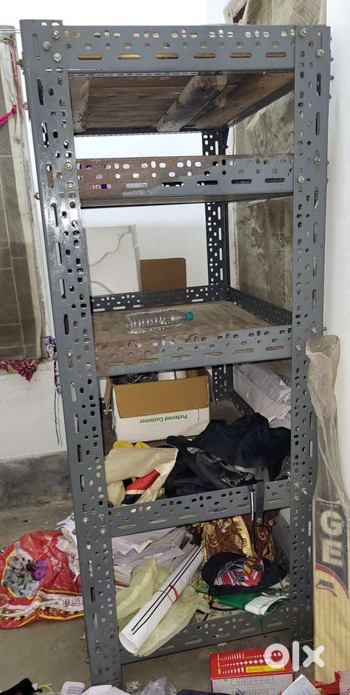 Used 5-Tier Heavy-Duty Metal Storage Rack / Slotted Angle Shelving