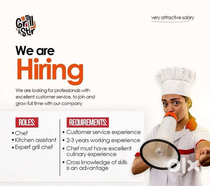 Chef required for cafe