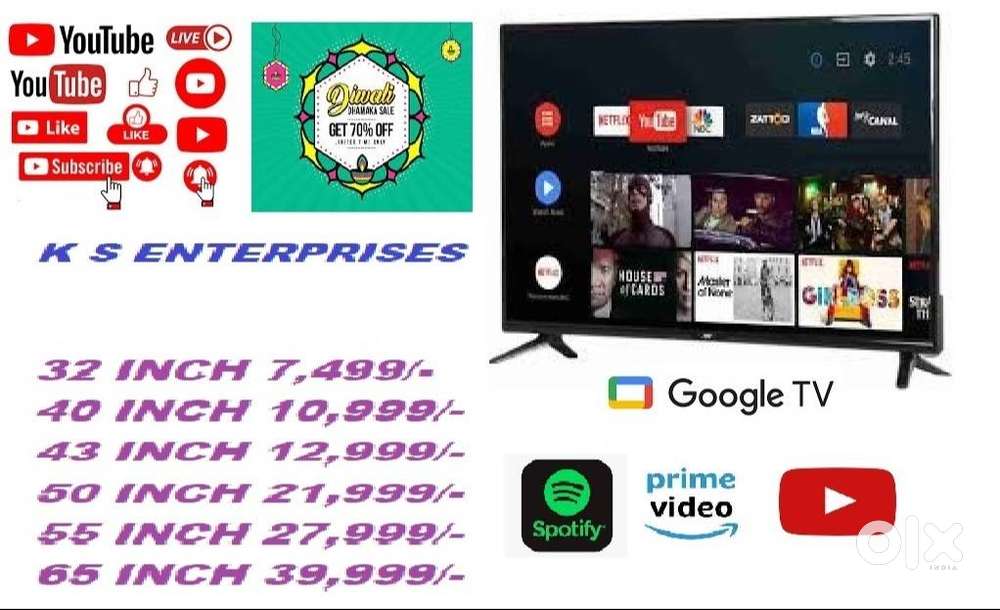 40 INCH SMART LED TV @ 10 ,999  /-