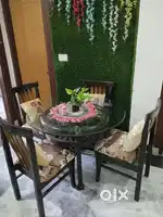 Compact design wooden 4 seater dining table