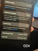 iphone 16 Black - 128 GB 100% Battery Health