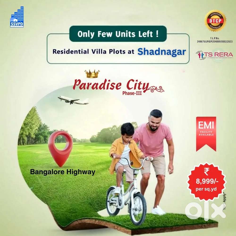 Open Villa Plots @ Shadnagar Bangalore highway