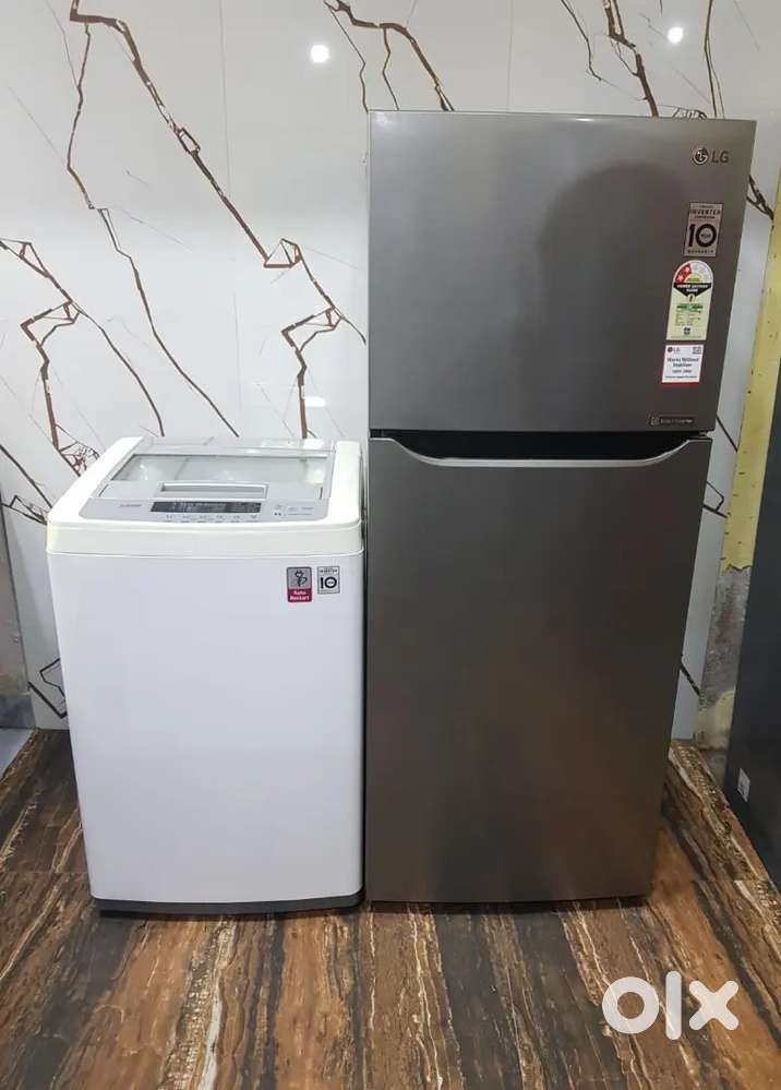LG combo! Inverter 260L double door & turbodrum 6.5kg top load auto WM