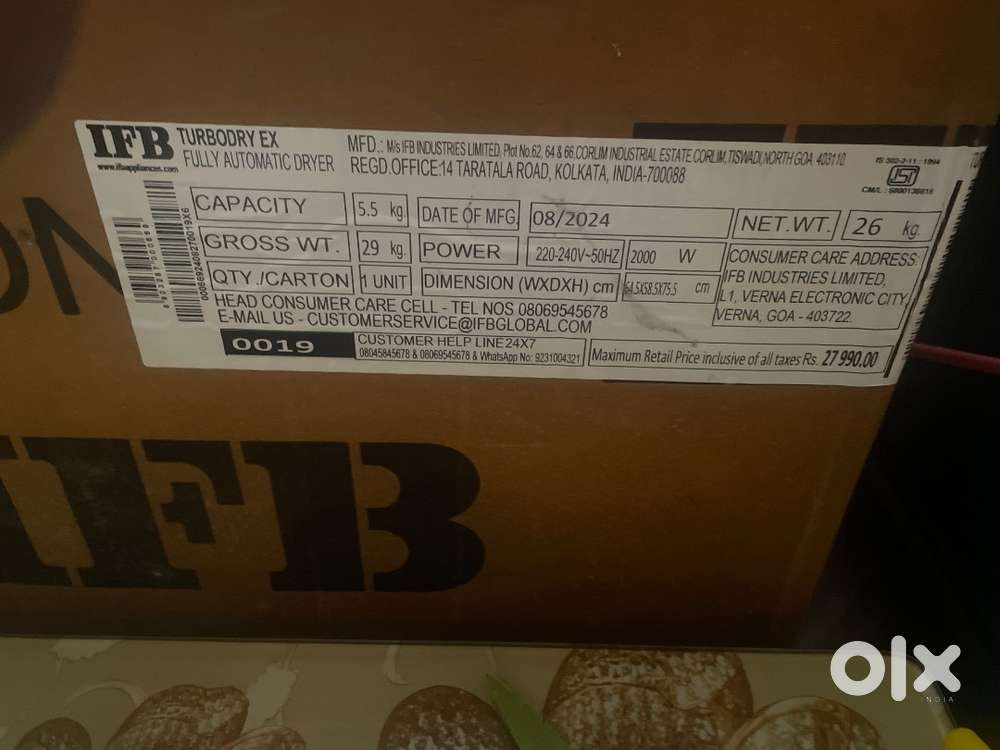 Ifb turbodryer ex
