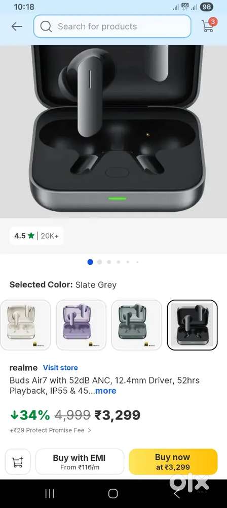 Realme buds air 7 with box (2 days old only)