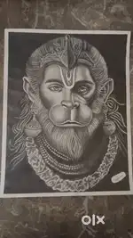 A3 size graphite sketch of Hanumanjii