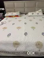 Double bed with box n two side tables