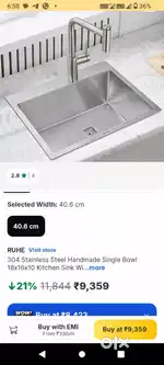 Ruhe kitchen sinks brand new with vegetable basket