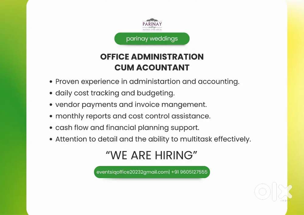 Office administrator cum accountant