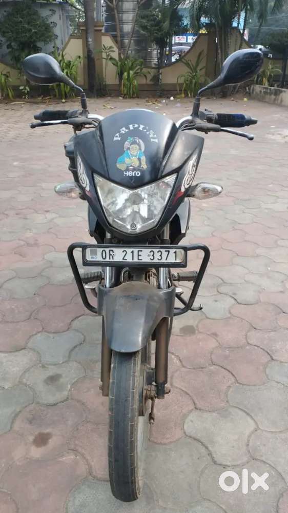 It is black red color bike with good engin condition