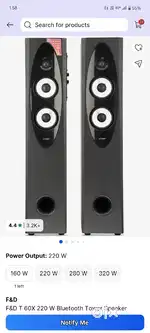 f&d t 60 x tower speakers
