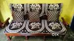 5 seater teak wood sofa set